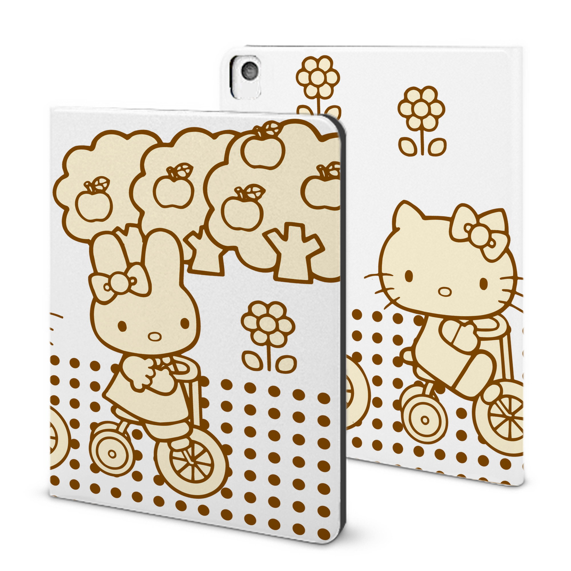 （画像用） Hello Kitty ハローキティ IPadケース ペンホルダー付き ブックスタイルデザイン
